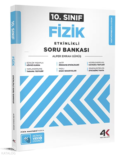 4K Yayınları 10. Sınıf Fizik Etkinlikli Soru Bankası