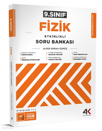 4K Yayınları 9.Sınıf Fizik Etkinlikli Soru Bankası