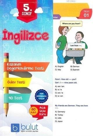 5. Sınıf İngilizce Kazanım Değerlendirme Testi