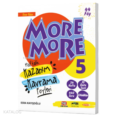 5.Sınıf More & More Englısh Haftalık Kazanım Kavrama Föyleri (44 Föy)