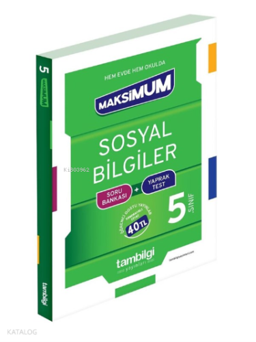 5. Sınıf Sosyal Bilgiler Soru Bankası + Yaprak Test Tambilgi Yayınları