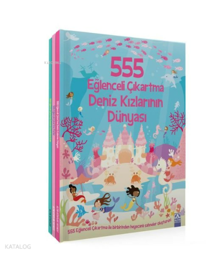555 Eğlenceli Çıkartma Deniz Kızlarının Dünyası Çıkartma Seti - 3 Kita