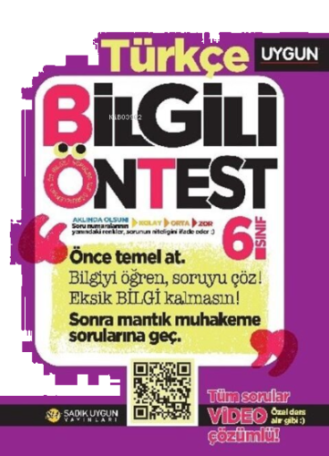 6.Sınıf Bilgili Ön Test Türkçe