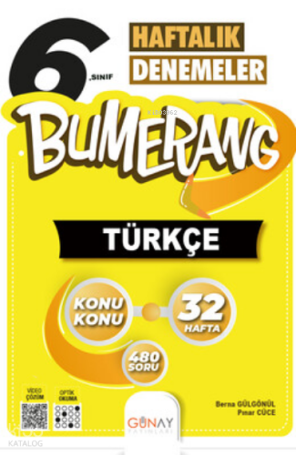 6. Sınıf Bumerang 32 Haftalık Türkçe Denemeleri