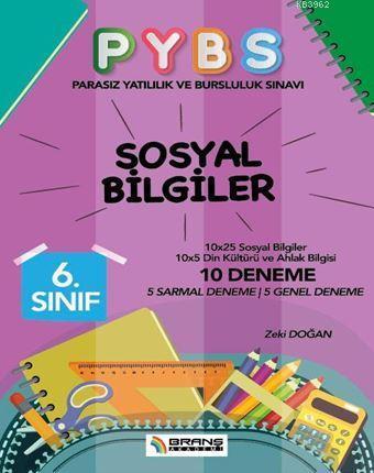 6. Sınıf PYBS Sosyal Bilgiler 10 Deneme; 5 Sarmal Deneme - 5 Genel Deneme
