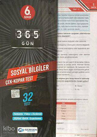6.Sınıf Sosyal Bilgiler Çek Kopar Yaprak Test (Yeni)