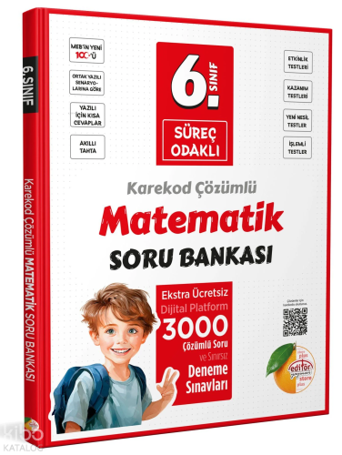 6. Sınıf Süreç Odaklı Matematik Soru Bankası - Karekod Çözümlü