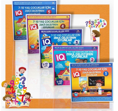 7-10 Yaş ve Üstü Çocuklar İçin Zeka Geliştiren Oyunlar (5 Kitap)