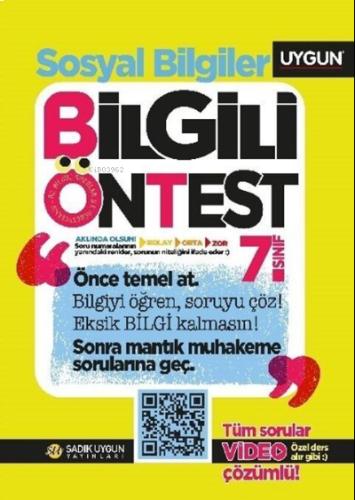 7.Sınıf Bilgili Ön Test Sosyal Bilgiler
