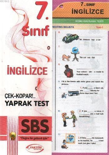 7. Sınıf İngilizce Yaprak Testler