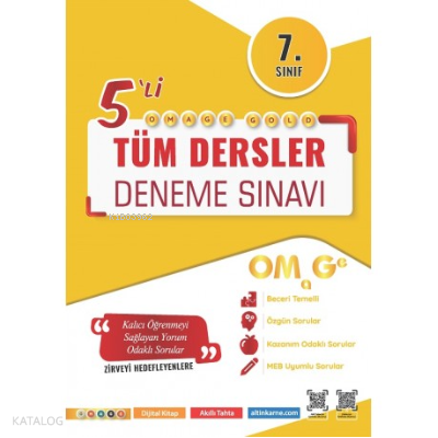 7. Sınıf Omage Gold Tüm Dersler Deneme Sınavı