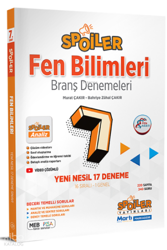 7. Sınıf Spoiler Branş Fen Bilimleri Deneme
