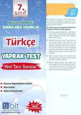 7. Sınıf Türkçe Yaprak Test
