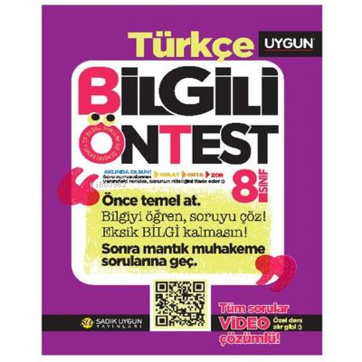 8.Sınıf Bilgili Ön Test Türkçe