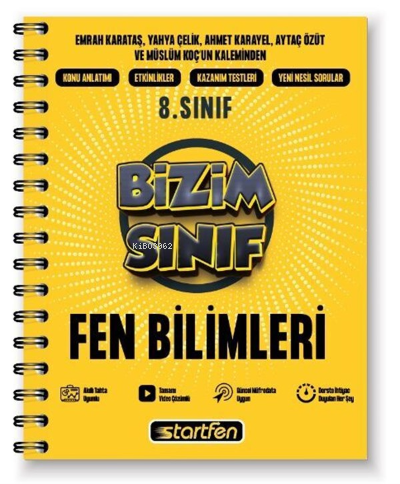 8. Sınıf Bizim Sınıf Fen Bilimleri Defteri