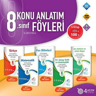 8.Sınıf Etkileşimli Konu Anlatım Föyleri Seti (5 Ders) /4 Adım