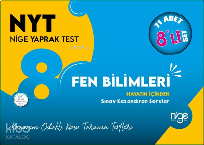 8.Sınıf Fen Bilimleri Nyt Nige Yaprak Test -72 Test