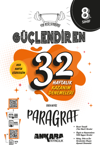 8. Sınıf Güçlendiren 32 Haftalık Paragraf Kazanım Denemeleri