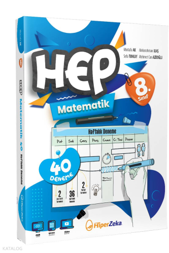 8. Sınıf HEP Matematik Haftalık Deneme Föyleri