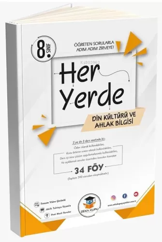 8. Sınıf Her Yerde Din Kültürü ve Ahlak Bilgisi 34 Föy