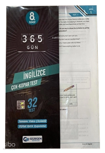 8.Sınıf İngilizce Çek Kopar Yaprak Test (Yeni)