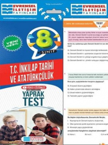 8.Sınıf İnkılap Tarihi Ve Atatürkçülük Yeni Nesil Yaprak Test