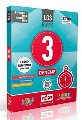 8. Sınıf LGS 3 Lü Paket Deneme Kitabı 1.Dönem