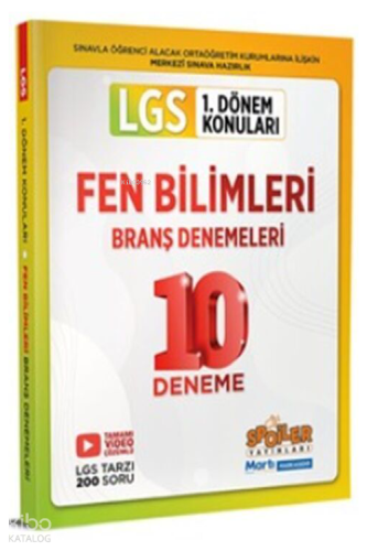 8. Sınıf LGS Fen Bilimleri 1. Dönem 10 lu Branş Deneme