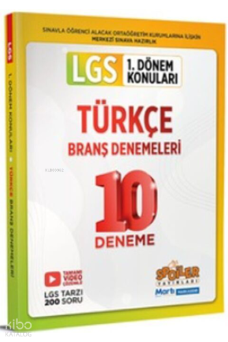 8. Sınıf LGS Türkçe 1. Dönem 10 lu Branş Deneme