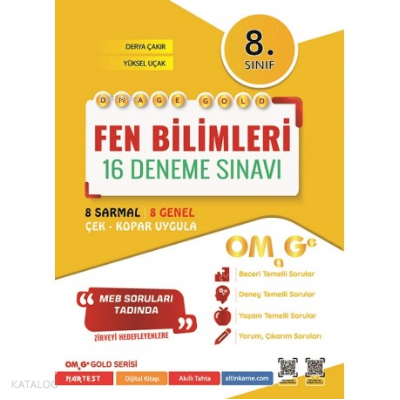 8. Sınıf Omage Gold Fen Bilimleri 16 Deneme Sınavı