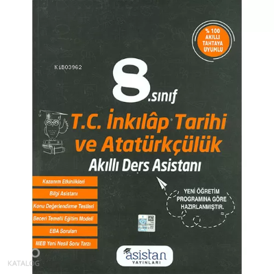 8.Sınıf T.C İnkılap Tarihi Akıllı Ders Asistanı Asistan Yayınları
