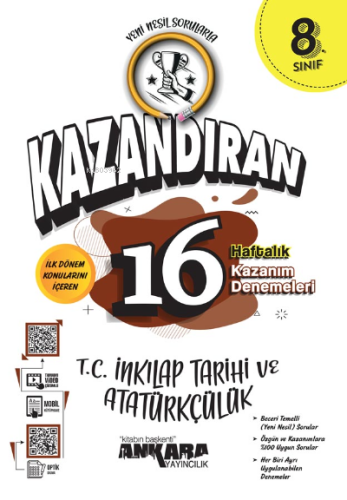 8. Sınıf TC İnkılap Tarihi ve Atatürkçülük Kazandıran 16 Haftalık Kaza