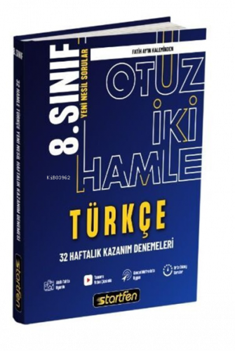 8. Sınıf Türkçe 32 Hamle Haftalık Kazanım Denemeleri