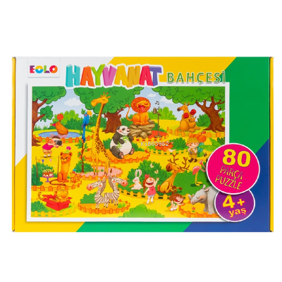 80 Parça Puzzle Hayvanat Bahçesi Eolo Eğitici Oyuncak