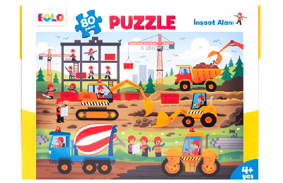 80 Parça Yer Puzzle – İnşaat Alanı