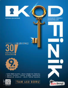 9. Sınıf KOD Fizik Haftalık Sarmal Deneme- 30 Haftalık