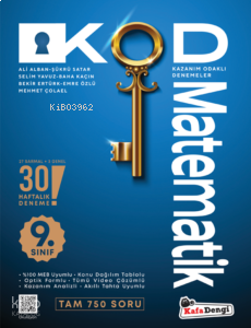 9. Sınıf KOD Matematik Haftalık Sarmal Deneme- 30 Haftalık