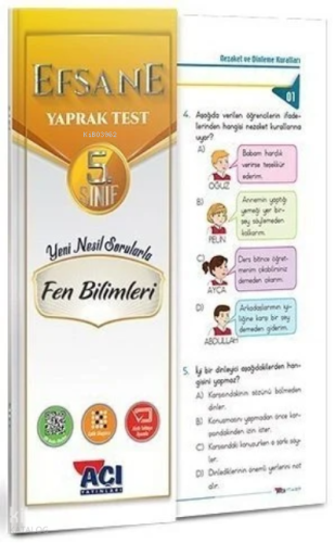 Açı Yayınları 5. Sınıf Fen Bilimleri Yaprak Test