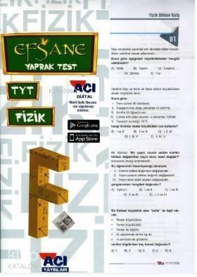 Açı Yayınları TYT Fizik Efsane Çek Kopart Yaprak Test