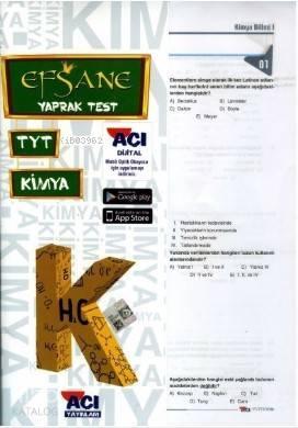 Açı Yayınları TYT Kimya Efsane Çek Kopart Yaprak Test