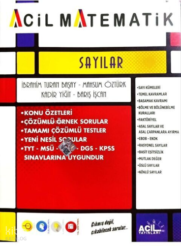 Acil  Yayınları TYT Matematik Sayılar