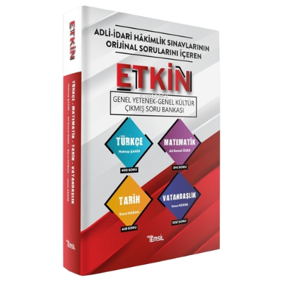 Adli İdari Hakimlik Sınavlarının Orjinal Sorularını İçeren Etkin Genel Kültür Genel Yetenek Çıkmış Soru Bankası
