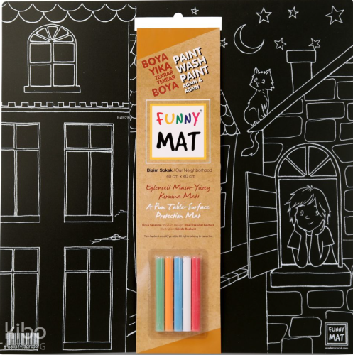 Akademi Çocuk Funny Mat Black (Tebeşirli) - Bizim Sokak