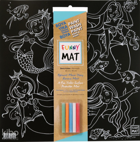 Akademi Çocuk Funny Mat Black (Tebeşirli) - Deniz Kızları