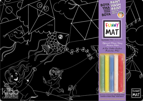 Akademi Çocuk Funny Mat Black (Tebeşirli) - Uçurtmalar