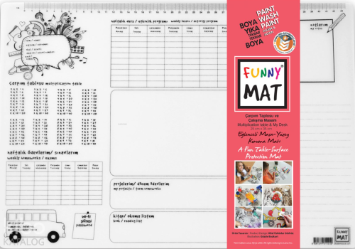 Akademi Çocuk Funny Mat - Çarpım Tablosu ve Çalışma Masam 2'li Paket B
