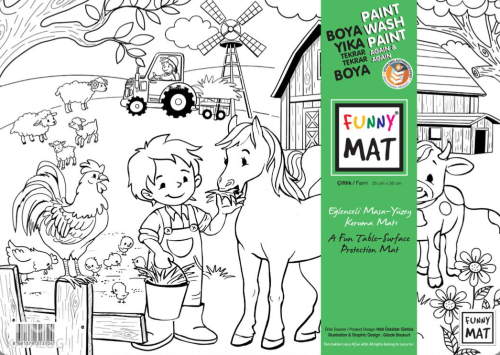 Akademi Çocuk Funny Mat - Çiftlik