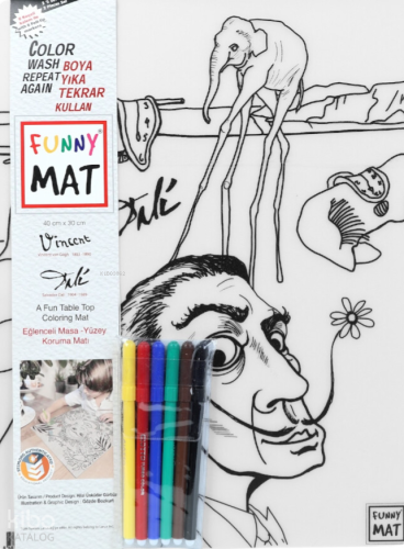 Akademi Çocuk Funny Mat - Vincent Van Gogh ve Salvador Dali 6'lı Kalem