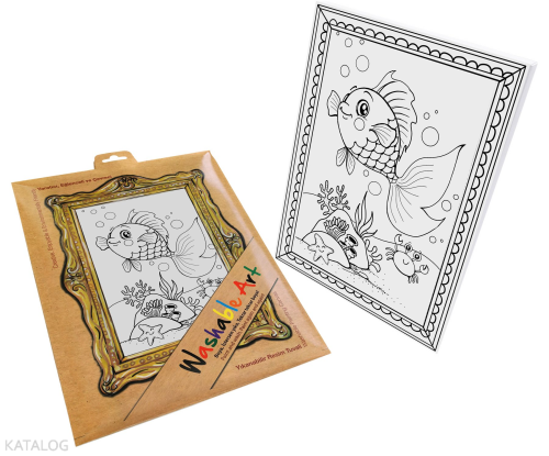 Akademi Çocuk Funny Mat - Washable Art - Balık