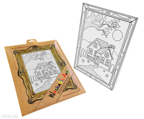 Akademi Çocuk Funny Mat - Washable Art - Benim Tatlı Evim